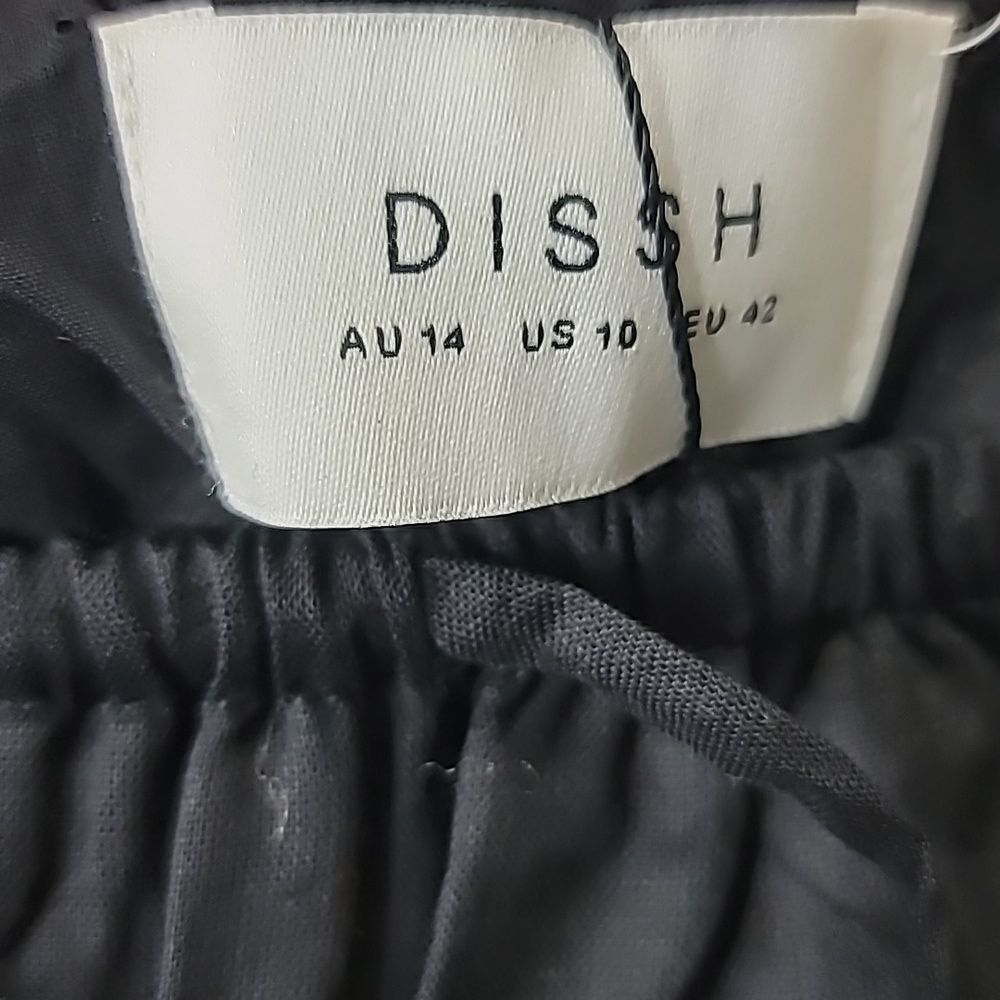 Dissh Fletcher Black Linen Blend Skirt Size 14 - Picture 6 of 9